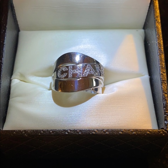CHANEL Jewelry - Chanel Diamond & 18K White Gold Ring Size 6